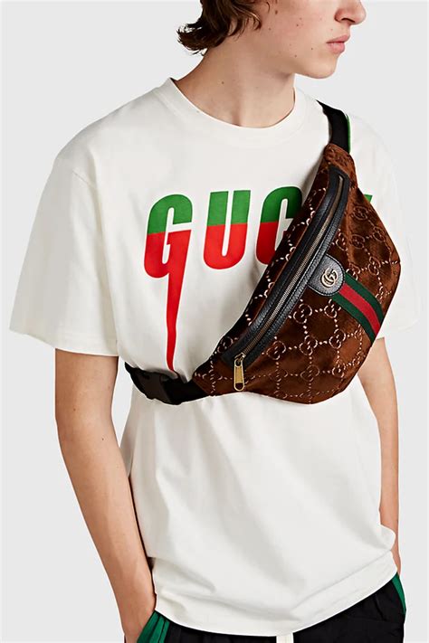 gucci green velvet belt bag|Gucci waist pouch belt bag.